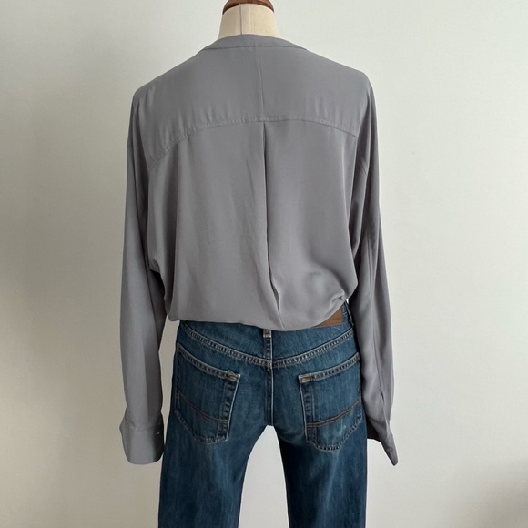 Violet + Claire - Grey Long Sleeve Button up Blouse / Shirt - Picture 7 of 12
